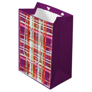 Plum Peach Druif Retro Plaid 2 Set 3 Medium Cadeauzakje