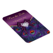 Plum Peacock Bewaar de datum Magneet (Rechterzijde)