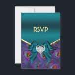 Plum Peacock turquoise RSVP<br><div class="desc"></div>