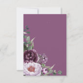 Plum Peonies Carte d'invitation à la douche nuptia (Dos)