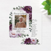 Plum Peonies Funérailles En Amour Carte Poème Mémo (Bureau)