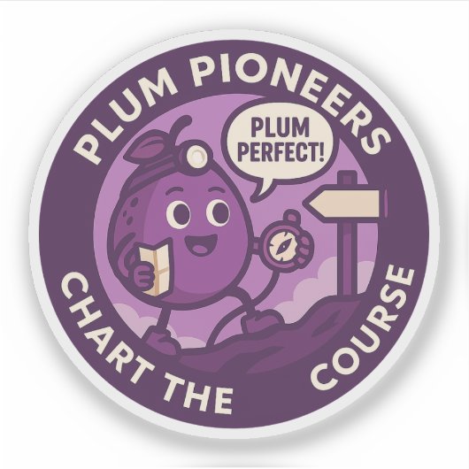Plum Perfect Explorer Navigation Sticker (Voorkant)
