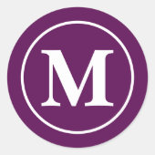 Plum Perfection - Sticker Monogramme personnalisab (Devant)