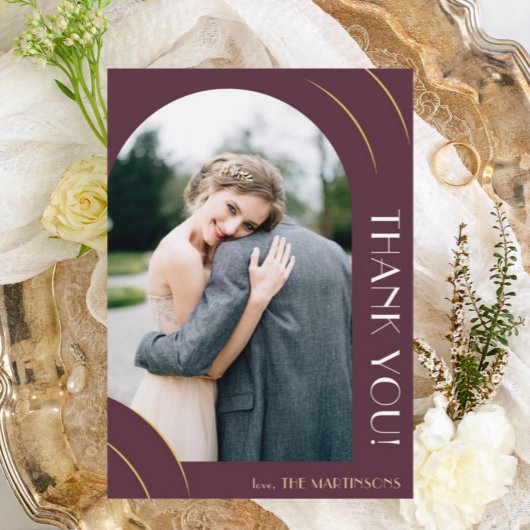  Plum Photo Wedding Bedankkaart
