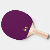 Plum Ping Pong Paddle met Initialen Tafeltennisbatje (Zijkant)