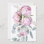 Plum Pink Peonies 85ste verjaardag Uitnodiging (Achterkant)