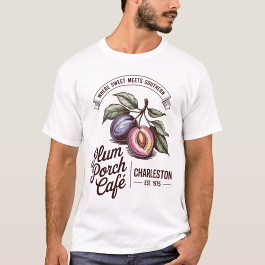 Plum Porch Café T-shirt (Voorkant)
