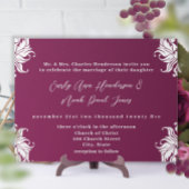 Plum profond Faire-part de mariage chrétien