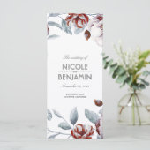 Plum Purple Boho Aquarelles Programmes floraux (Debout devant)