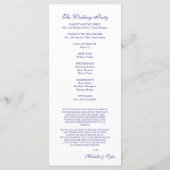 Plum Purple Chandelier programme de mariage (Dos)