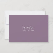 Plum Purple MOD Calligraphie no Repas RSVP (Dos)