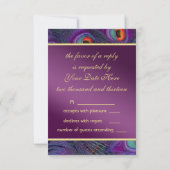 Plum Purple Peacock RSVP (Dos)