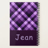Plum Purple Plaid Monogramme Petit Jour (Dos)