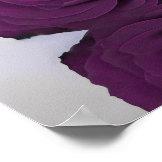 Plum Purple Rose 20 Tableau Mariage Plat (Coin)