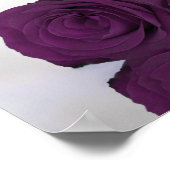 Plum Purple Rose 6 Tableau Mariage Plat (Coin)