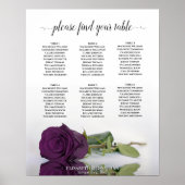 Plum Purple Rose 6 Tableau Mariage Plat (Devant)