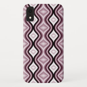 Plum Red Diamond Pattern iPhone XR Hoesje