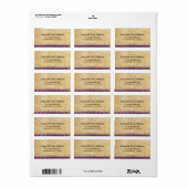 Plum Renaissance Médiévale Grand Étiquette de navi (Feuille entière)