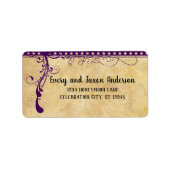 Plum Renaissance Médiévale Grand Étiquette de navi (Devant)