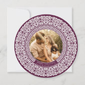 Plum rond + Hors blanc Carte photo de vacances Cel (Devant)