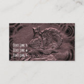 Plum Rose Floral Art Carte de visite (Dos)