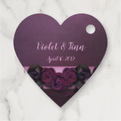 Plum-Rozen Bedankjes Labels (Achterkant)