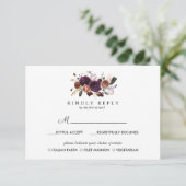 Plum rustique | Boho mariage RSVP MEAL option (Debout devant)