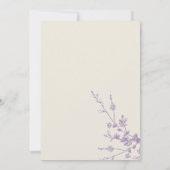 Plum Sage Wedding Invitation Kaart (Achterkant)