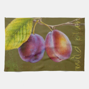 Plum sauvage - Prunus domestica serviette de cuisi