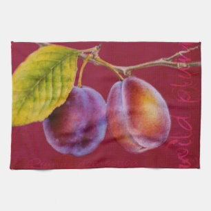 Plum sauvage - Prunus domestica serviette de cuisi