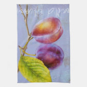 Plum sauvage - Prunus domestica serviette de cuisi (Vertical)