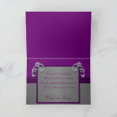 Plum & Silver Metallic Flourish Merci (Intérieur)