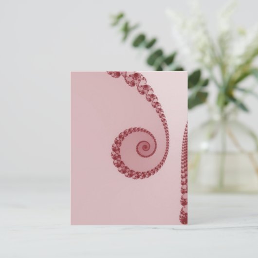 Plum Simple Spiral Briefkaart (Staand voorkant)