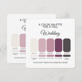 Plum Soft Mauve Fall Wedding Palette 2026 Card Kaart (Voorkant / Achterkant)