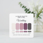 Plum Soft Mauve Fall Wedding Palette 2026 Card Kaart (Staand voorkant)