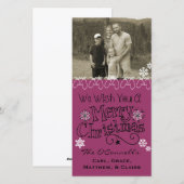 Plum Souhaitez-Vous Joyeux Carte photo de Noël (Devant / Derrière)