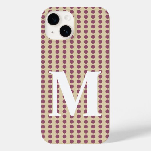 Plum Spice Moods Stippen met monogram Case-Mate iPhone Case (Achterkant)