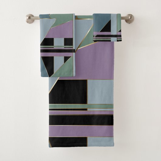 Plum Steel Moss Geometry Whimsical Artwork™ (En situation)