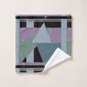 Plum Steel Moss Geometry Whimsical Artwork™ (Gant de toilette)