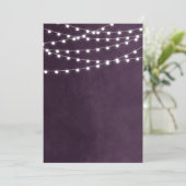 Plum String Lights Blank Uitnodiging Sjabloon (Staand voorkant)
