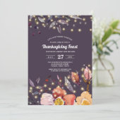 Plum | String Lights | Thanksgiving van Florence Kaart (Staand voorkant)