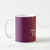 Plum Sunset - Nom personnalisable Café Mug (Gauche)