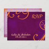 Plum texturé avec persiennes orange Carte postale  (Devant / Derrière)