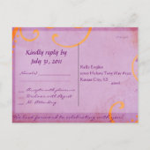 Plum texturé avec persiennes orange Carte postale  (Dos)