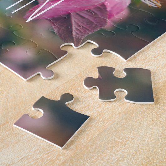 Plum Tree Branch met roze bloemen Legpuzzel (Zijkant)