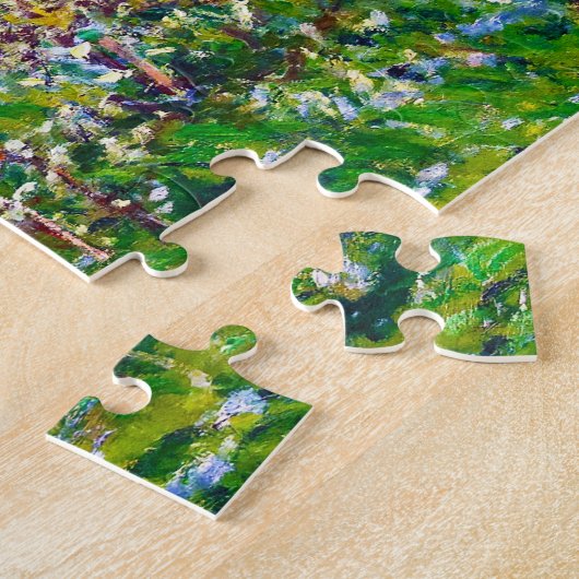 Plum Trees in Blossom op Vetheuil Claude Monet Legpuzzel (Zijkant)