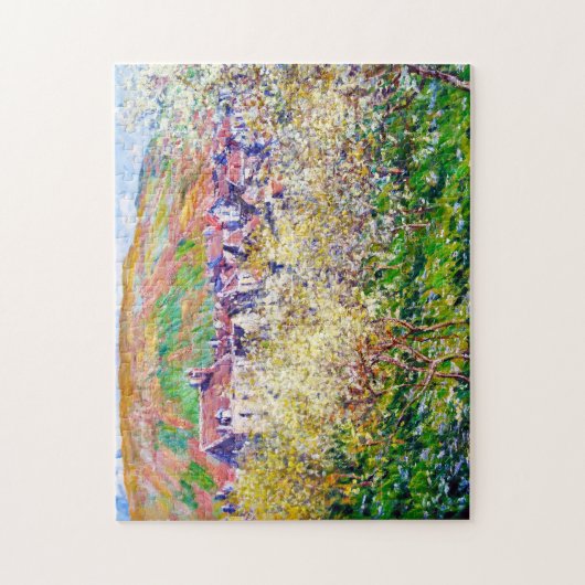 Plum Trees in Blossom op Vetheuil Claude Monet Legpuzzel (Verticaal)