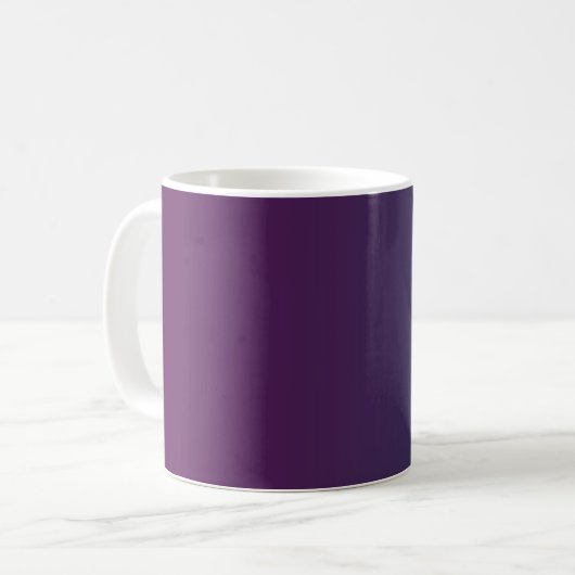 Plum Twilight - Monogramme Gradient Cafe Mug (Devant gauche)
