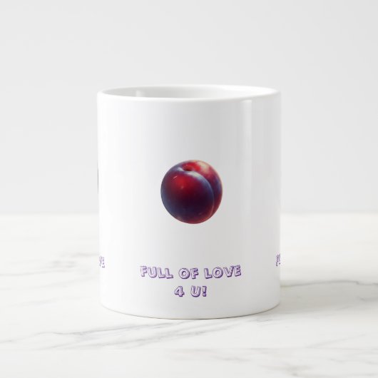 Plum Valentines Extra Grote Beker (Voorkant)