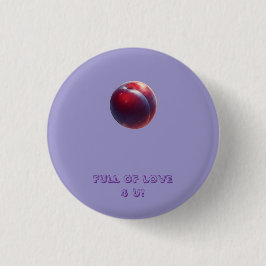 Plum Valentines Ronde Button 3,2 Cm